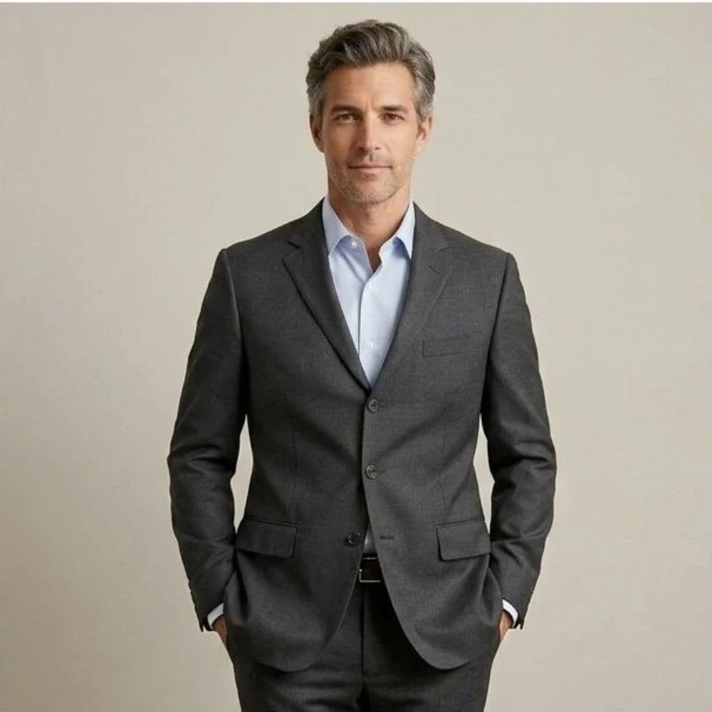 J.Crew‎ Aldridge Jacket 44R Loro Piana Italian Wool Blazer Charcoal Gray 16565
